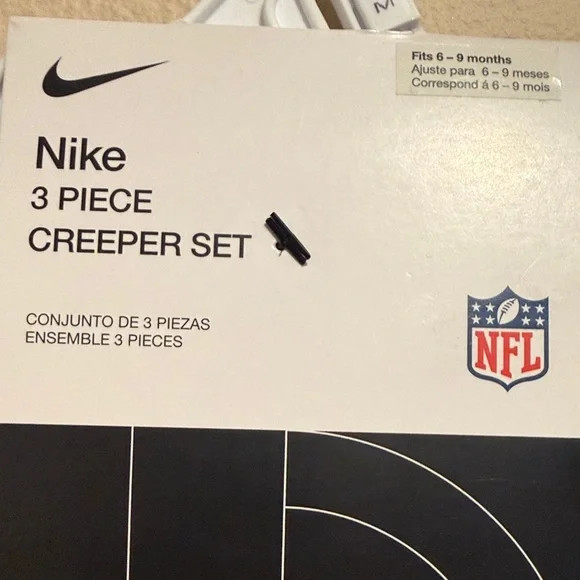 🩷Nike Infant Bodysuit Set - 3 Navy, White and Gray Dallas Cowboys NFL - Picture 7 of 8